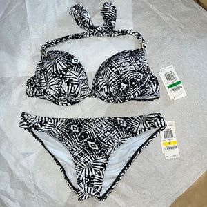 2pcs BAR III Swim Set Top n Bikini Ruched Back Bottom